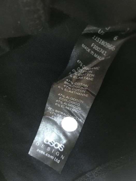 Czarny bawełniany crop top z kwadratowym dekoltem, basic asos