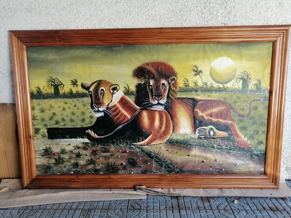 Quadro Leões 2,25x1,36