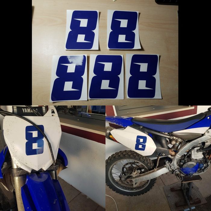 Autocolantes personalizáveis em vinil recortado para motas