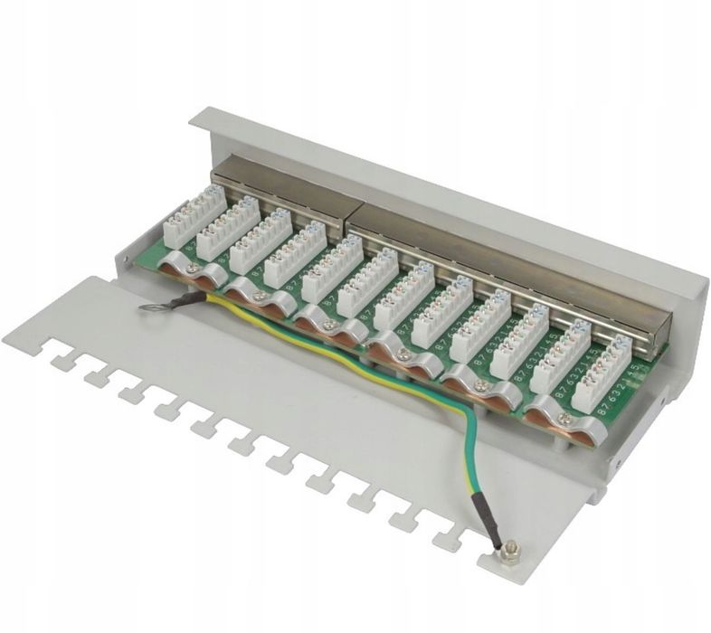 Patchpanel 12xRJ45 STP CAT.5e RJ45 NOWY natynkowy