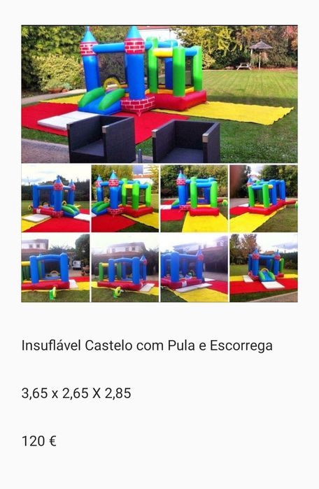 Insuflável Castêlo Pula pula com escorrega