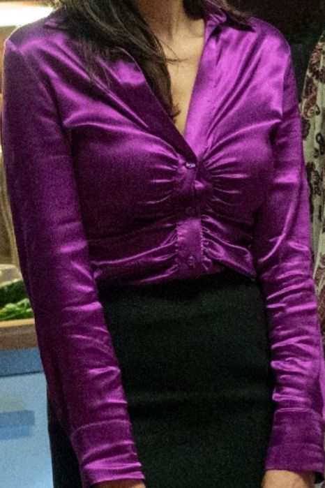 Satynowa koszula Zara