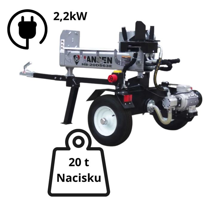 Łuparka do drewna 20Ton NAJLEPSZA NA RYNKU 400V Mobilna