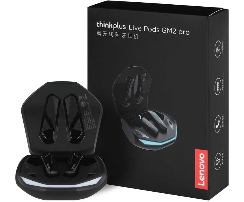 Słuchawki bezprzewodowe Lenovo thinkplus TWS Earbuds GM2 Pro czarne