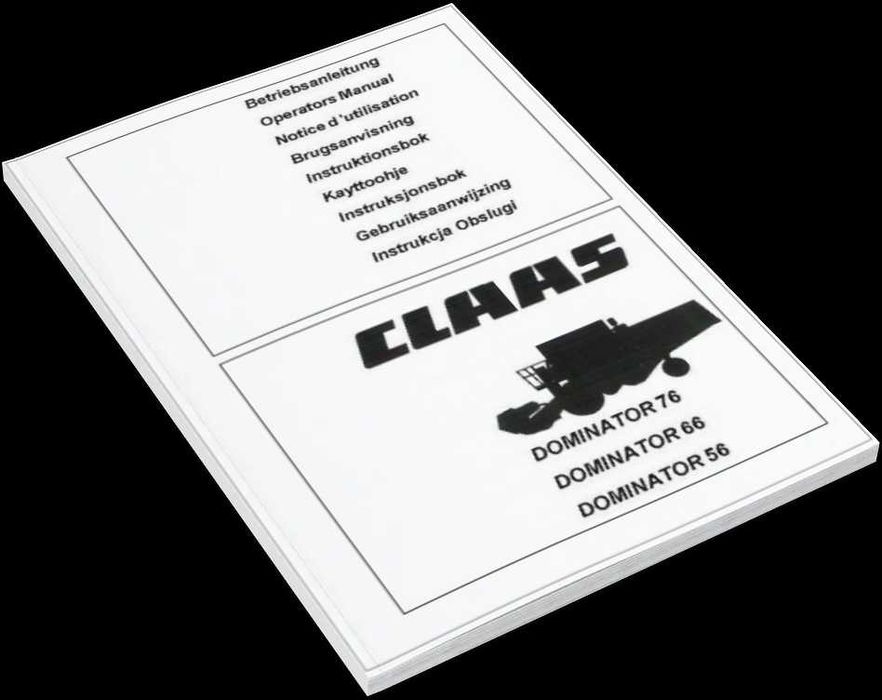 kombajn Claas Instrukcja Dominator 76 konserwacja smarowanie obsługa