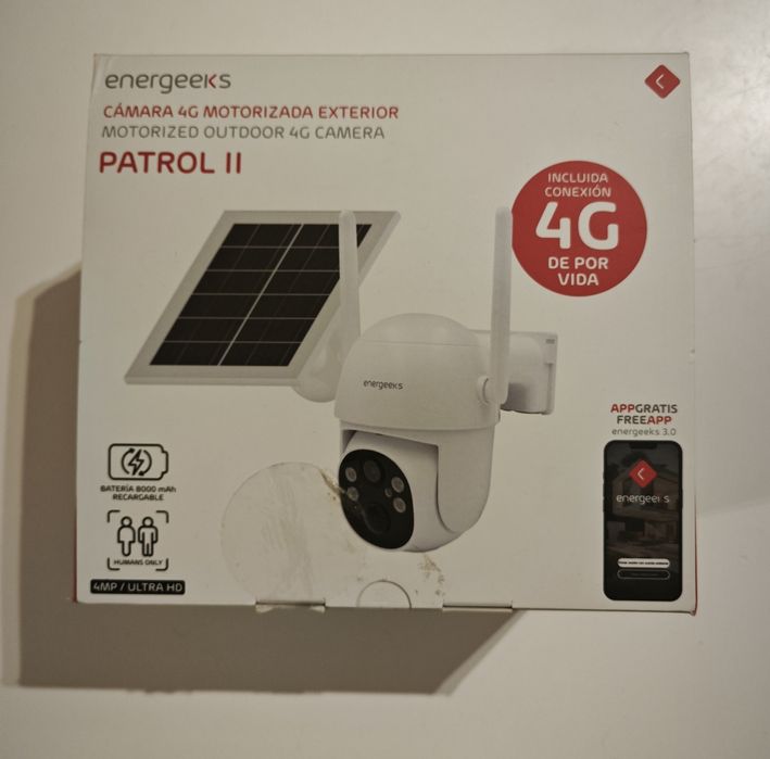 Câmara Vigilância 4G Energeeks Patrol II + Painel Solar | Nova