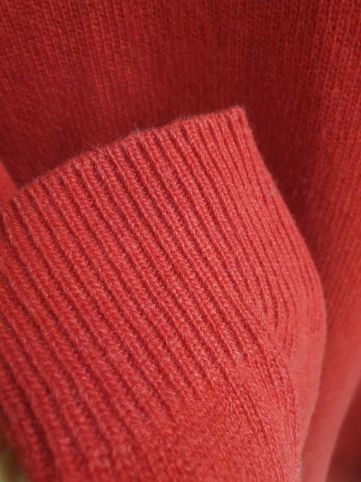 Sweter Cottonfield czerwony wełniany L męski