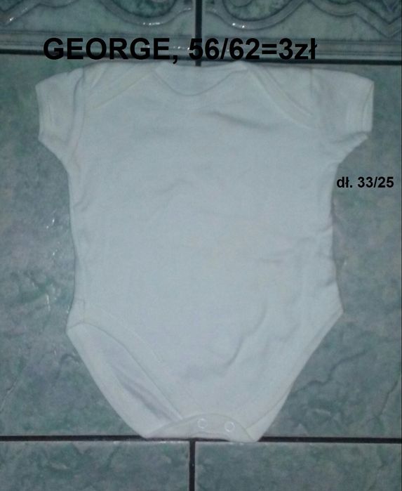 Body niemowlęce białe george