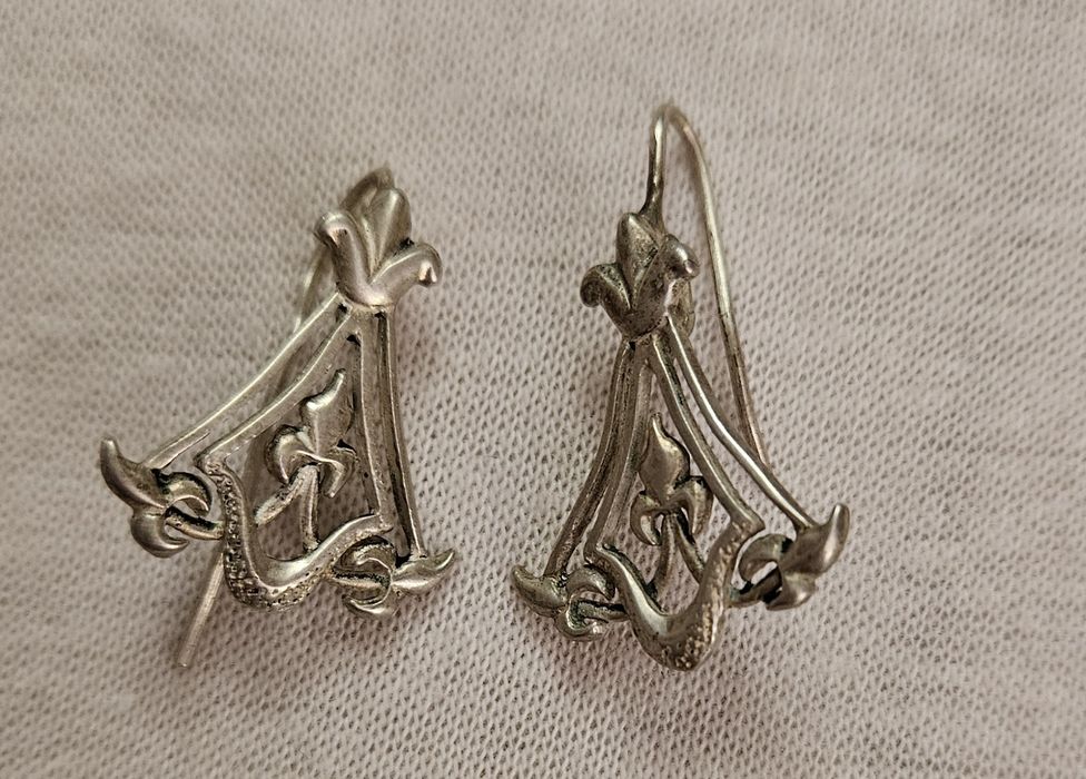 Srebrne kolczyki warmet