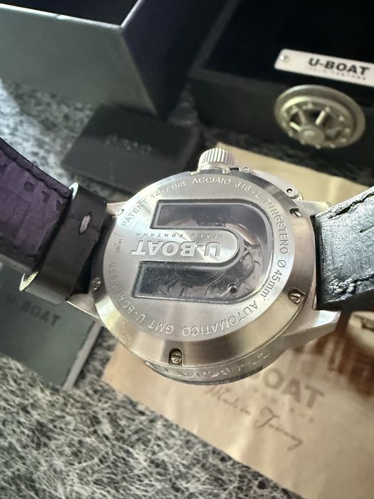 Zegarek U-boat 8050 GMT tungsten wolfram tungsteno tag omega panerai