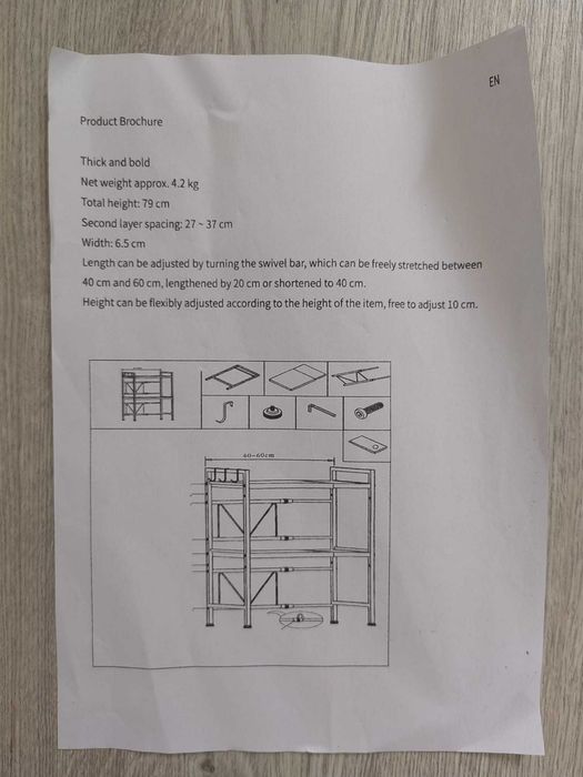 Suporte de microondas para arrumação com 3 espaços