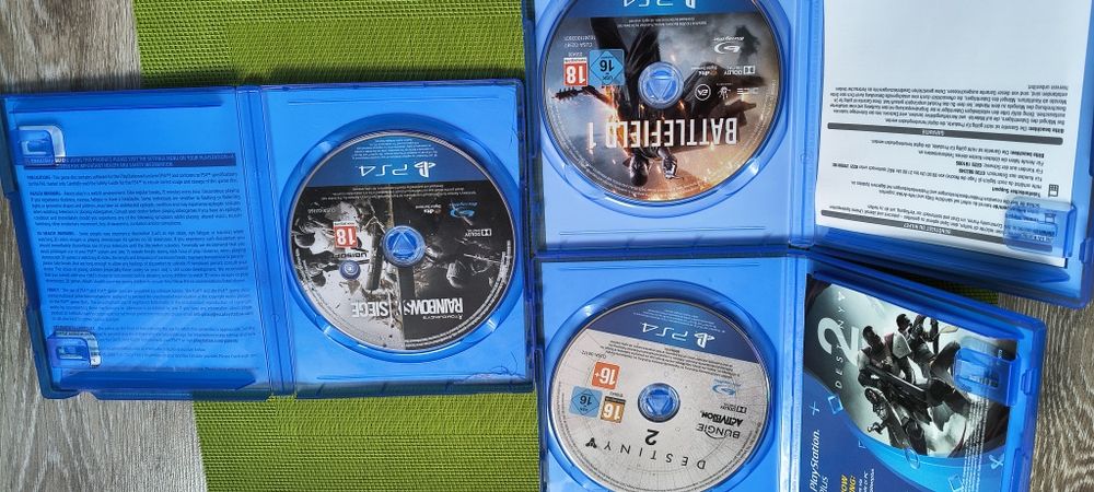 Battlefield 1 : Destiny 2 : Tom Clancy’s: Rainbow Six Siege. Цена за 3 диска.