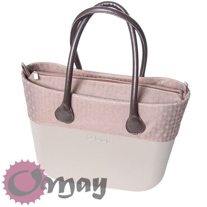 organizer OBAG STANDARD +OPASKA pepitka brąz jasnobrązowa OMAY