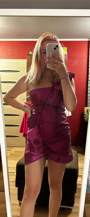 Różowa mini sukienka Topshop