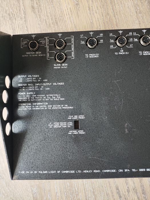 Світловий DMX пульт Pulsar Dipless Crossfade Desk