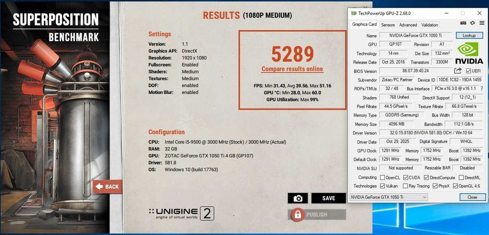 GeForce GTX 1050 Ti 4Gb LowProfile (низькопрофільна)