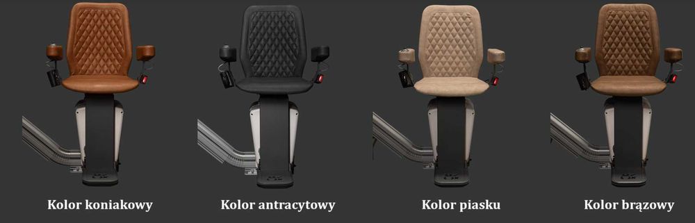 Krzesełko schodowe/winda schodowa, udźwig do 145 kg Prosta i skrętna