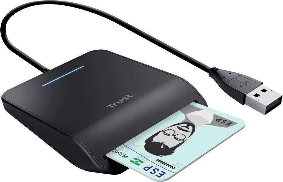 Trust Primo czytnik do kart chipowych Wewnątrz Czarny CardBus+USB 2.0