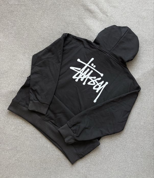 Nowa Oryginalna Bluza Stussy Hoodie | Damska Męska Czarna Bluza Rozmiar S
