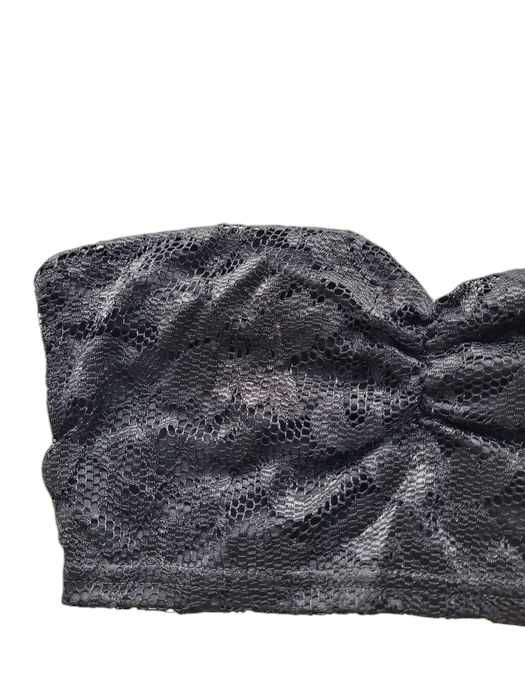 Czarny koronkowy top bandeau 34,XS New Look