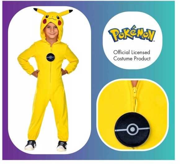 Kostium dziecięcy Strój Pokemon Pikachu 134 cm
