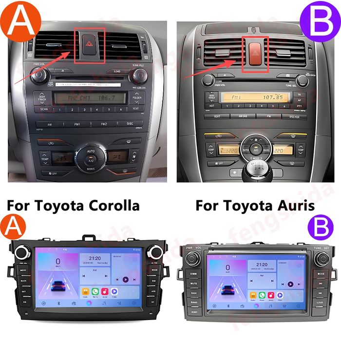 ‼️+Камера‼️Магнітола Toyota,Corolla, Auris, Camry E140 E150 200