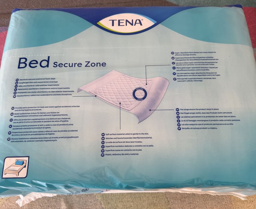 Resguardo Cama 80 x 180 cm (com Abas) Tena emb. 60  unid