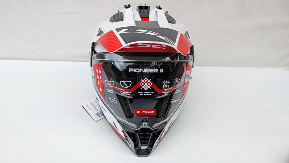 Kask Motocyklowy LS2 MX702 PIONEER II Hill White/Red