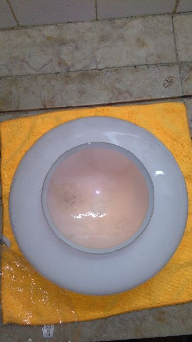 Vidro opalino de plafonier antigo anos 60s