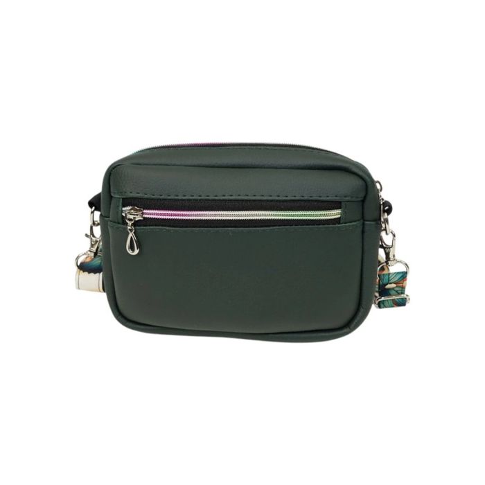 Mini Torebka Box z Ekoskóry z Motywem Motyli i Polnych Kwiatów