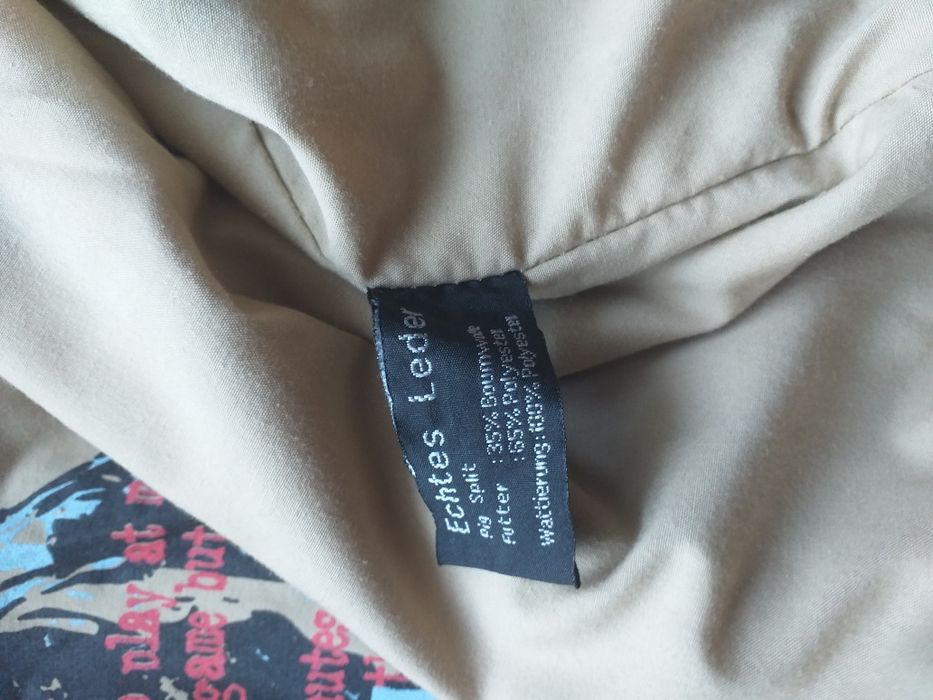 Kurtka skórzana bomberka pilotka lampasy skóra zamsz biker