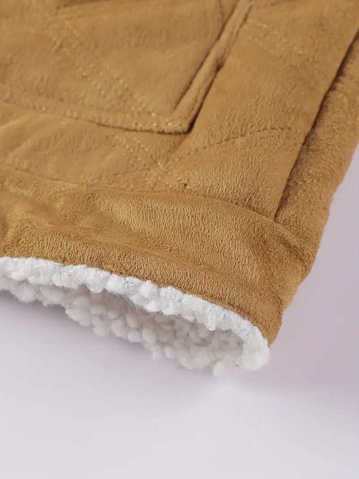 Męska kurtka z zamkiem błyskawicznym i pluszem – zimowy płaszcz