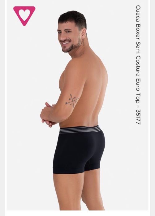 Cueca boxer confortável e sem costuras