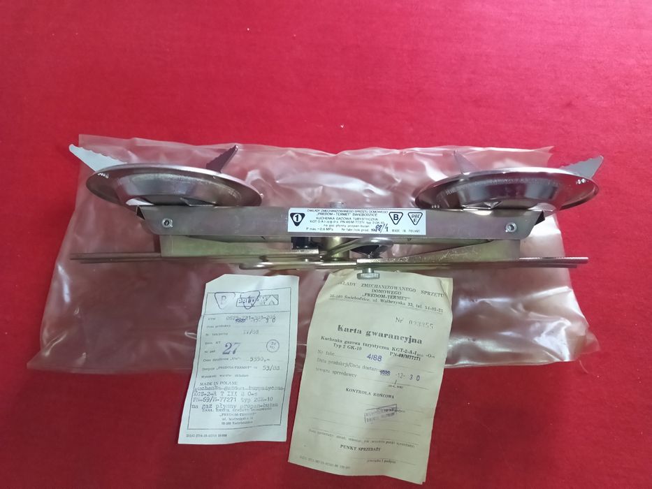 Kuchenka gazowa  dwupalnikowa z butlą turystyczna PRL