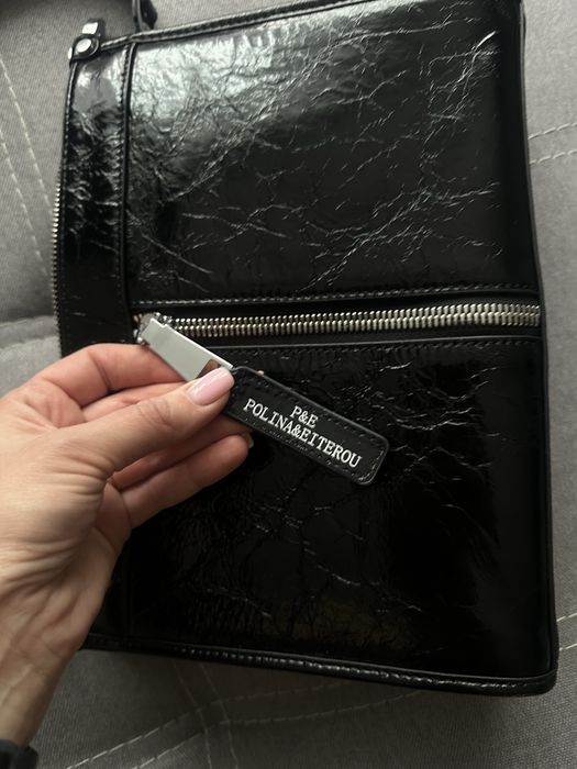 Шкіряна сумка клатч Polina