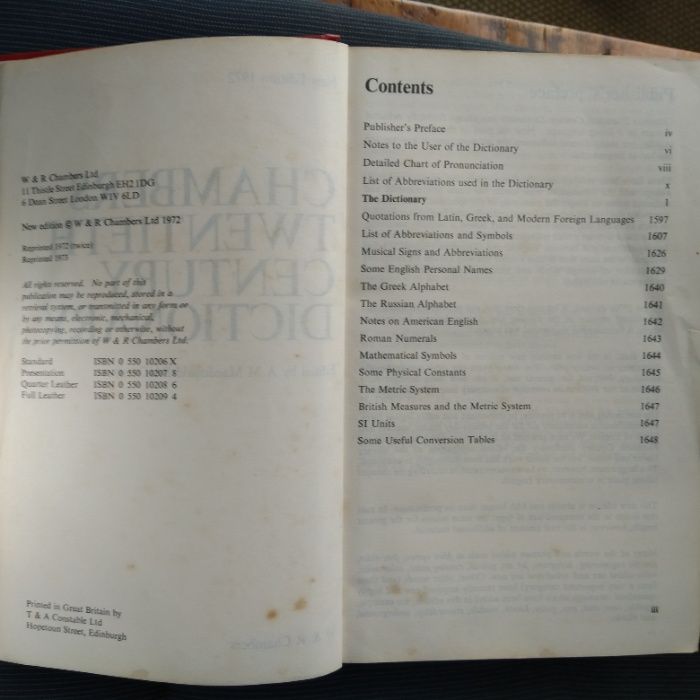 Dicionário Chambers Twentieth Century Dicitionary – Editora W & R Cham