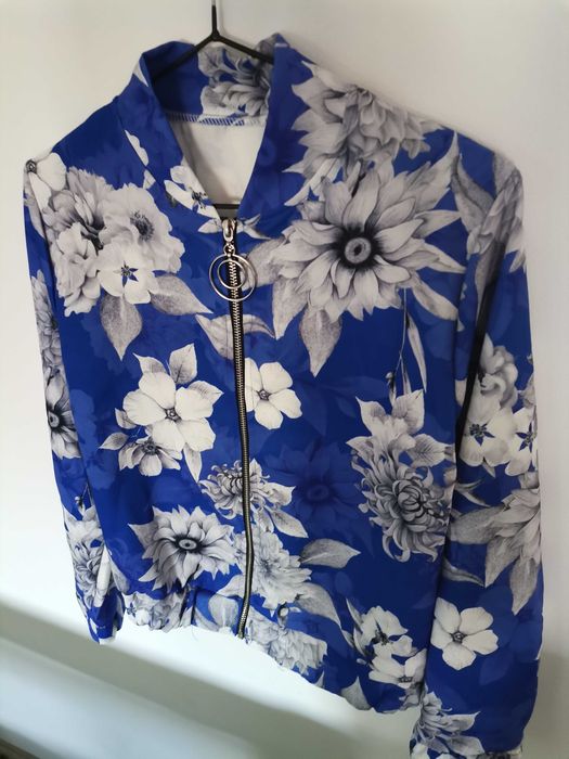 Bomberka wiosenna, bluza kwiaty, chaber, rozmiar uniwersalny S/M