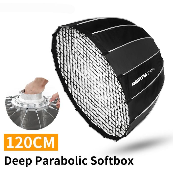 Foco de luz LED SMALLRIG RC 120B  Como Novo + Tripé + softbox parabólica 120cm