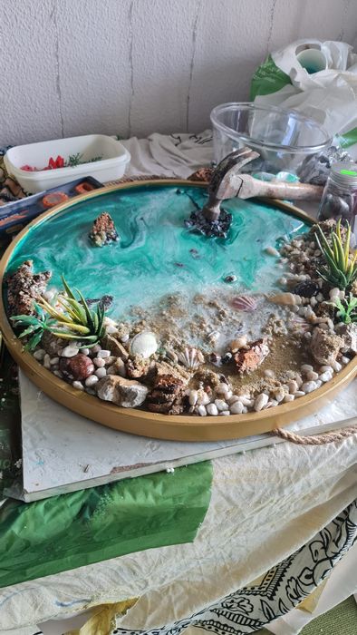 2.25Kg Resina Epóxi - 2cm e 10cm - ARTE, PAVIMENTOS, MESAS