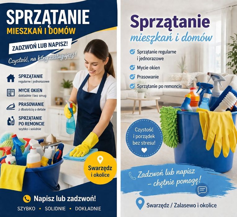 Sprzątanie mieszkań i domów