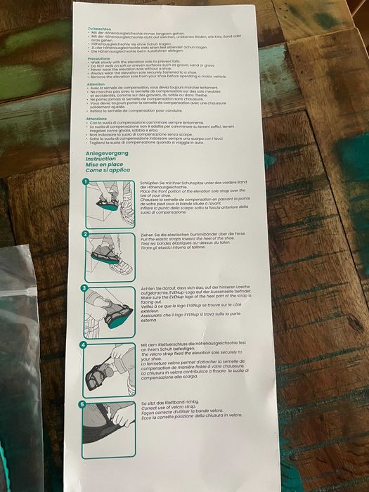 EVENup Shoe Lift OPED — Compensador de altura para bota ortopédica — Tamanho L