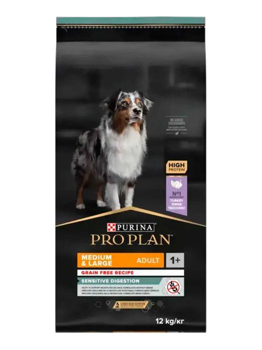 Purina ProPlan Medium Large Adult Sensitive Digestion Grain Free 12 кг индейка