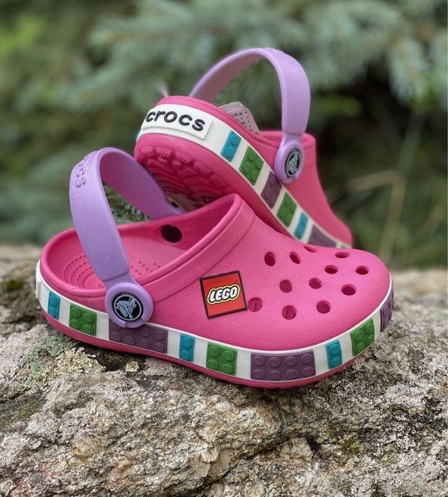 Crocs дитячі лего кроксы lego детские кроксы купить розовые сандали