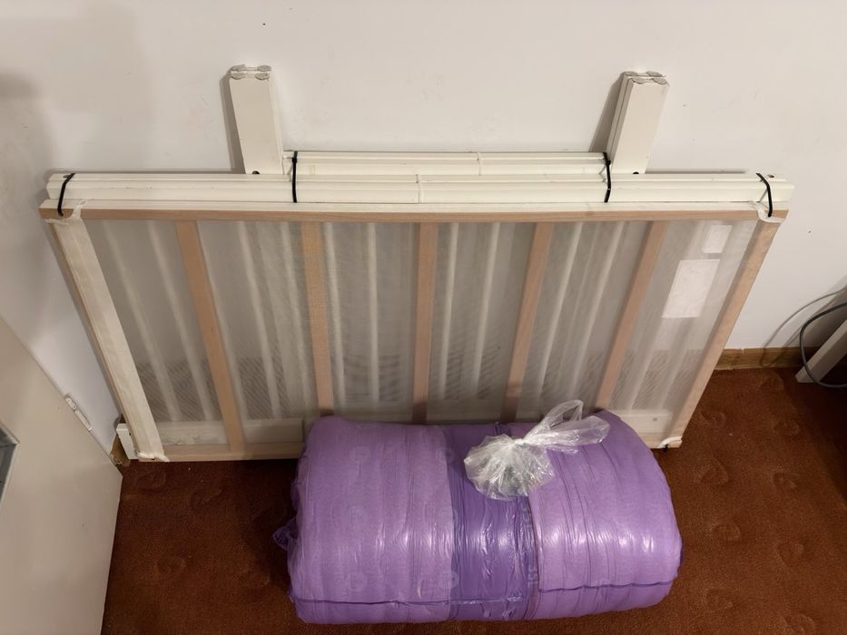 Łóżeczko niemowlęce ikea gulliver 120x60 białe z materacem