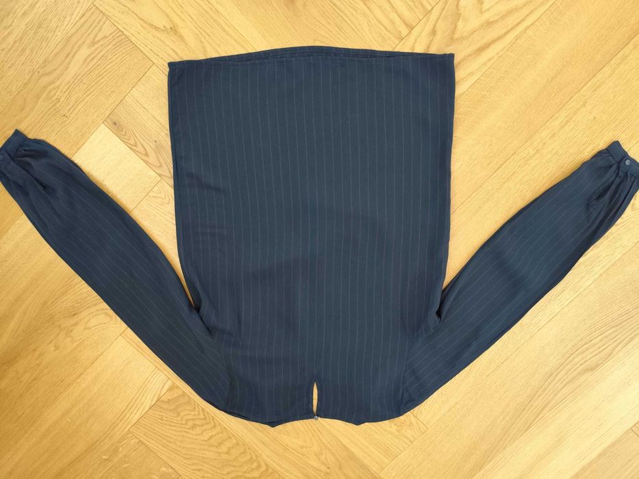Nowa bluzka damska elegancka wiskoza granatowa 36 S 38 M