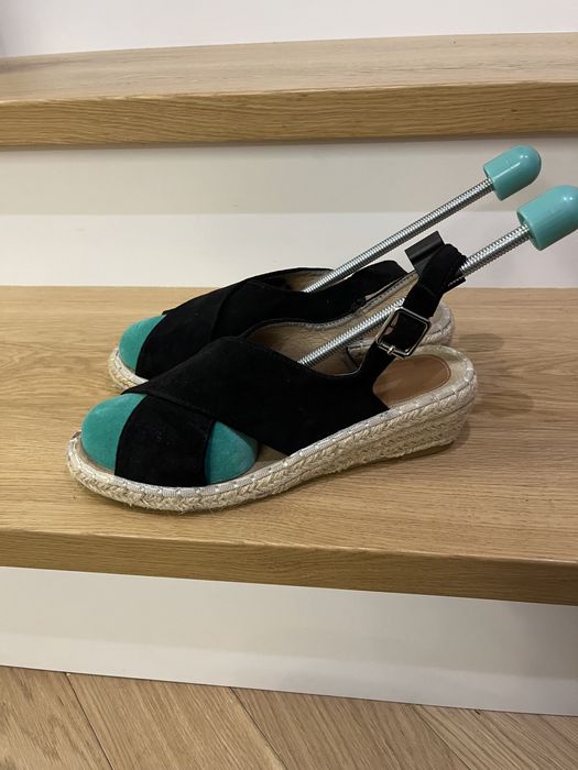 Sandały espadryle skórzane 38