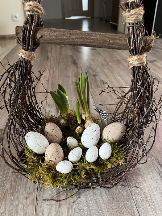 Ręcznie robione stroiki wielkanocne