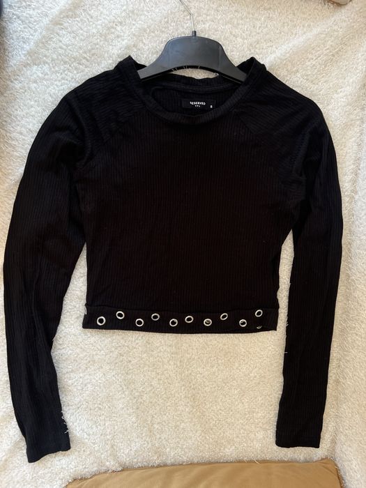 Bluzka czarma w prążki S krótka, widkiza