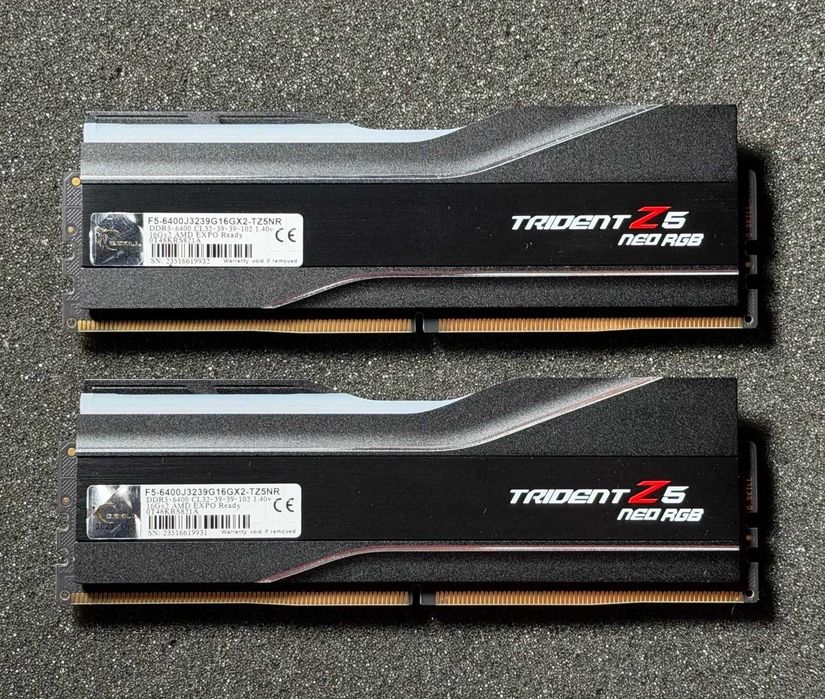 МАГАЗИН | ГАРАНТІЯ | Оперативна пам'ять DDR5 32GB (2x16GB) 6400/CL32 G.SKILL Trident Z5 RGB Black (F5-6400J3239G16GX2-TZ5NR)