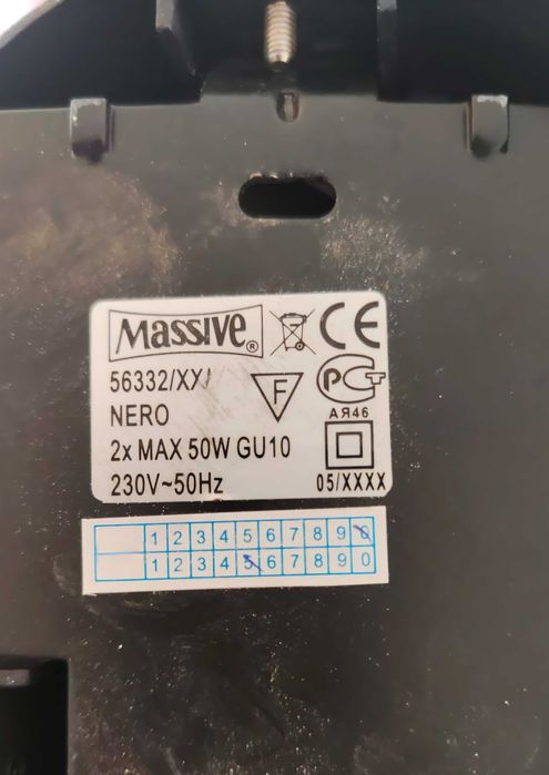 KOMPLET Philips Massive 56332 i 56333 - Lampy sufitowe Plafon NERO